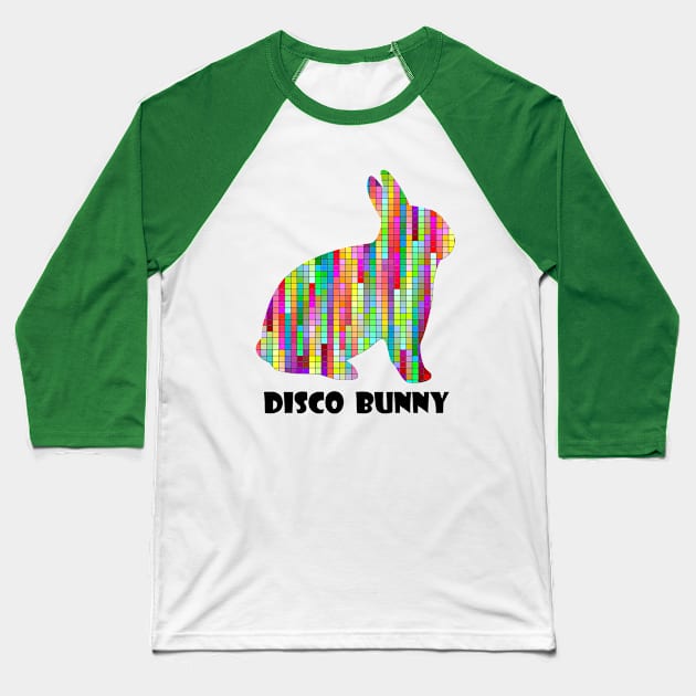 Disco Bunny Baseball T-Shirt by stefy